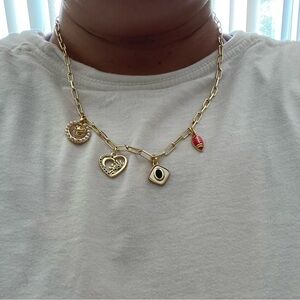 4-charm, charm necklace 20 inches